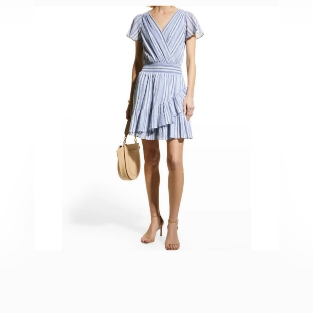 Michael KORS striped Blue And White With Some Shimmer, Size Large